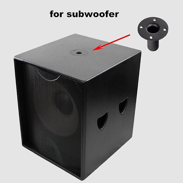 Högtalarstativ Topplock, Metall Högtalar Kabinett Polmontering, PA/DJ Stativ Högtalarstativ Montering Adapter 107x84mm (2-pack Svart) [DB]