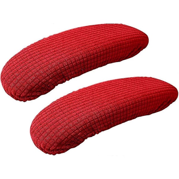 Kontor Roterende Stol Armlene Trekk, 1 par Elastiske Stol Armlener Trekk Avtagbare Kontorstol Armleneputer Trekk, Armleneputer Stretch Pr [db] Wine Red