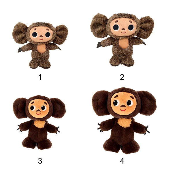 23/30 cm Cheburashka sød abe udstoppet dyr Cheburashka legetøjsgave til børn [DB] Dark Brown 30cm
