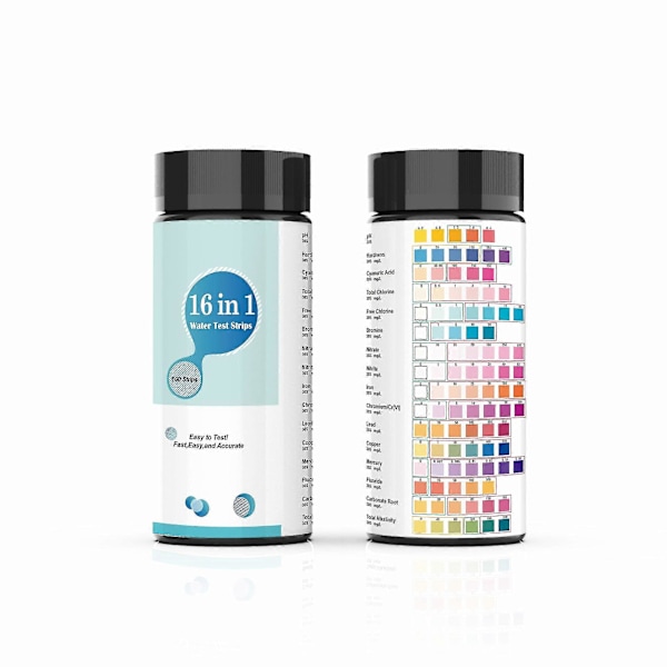 Juomatestin testisetti 16 in 1 - Juomaveden testiliuskat Kotiveden laadun testaukseen Helppo ja nopea testi [Db] 100pcs
