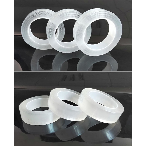 Oppgrader nanotapeboblesett, dobbeltsidig tape plastboble,elastisk tape Ny [DB] Transparency 0.01cm*0.5cm*200cm