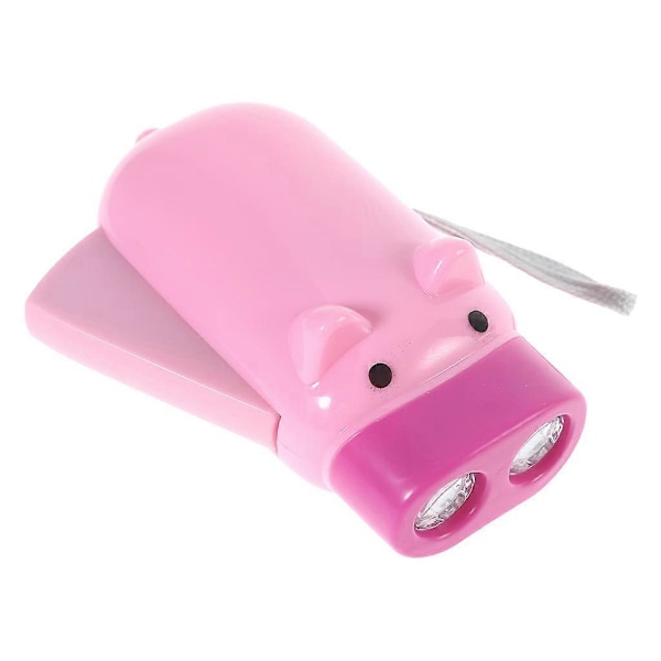 Käsipuristettava Power Pig 2 LED Taskulamppu Dynamo-taskulamppu [db]