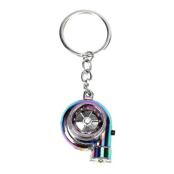 Auton metallinen avaimenperä Ääni Turbo Avaimen tasainen laakeri Pyörivä malli Turbiini Turbo Rengas Avaimen Turbo muotoinen-mxbc  [dB} Colorful