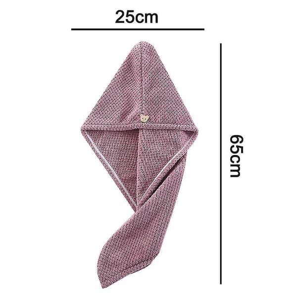 Mikrofiberhårhandduk, absorberande snabbtorkande hårinpackning för kvinnor - 2-pack