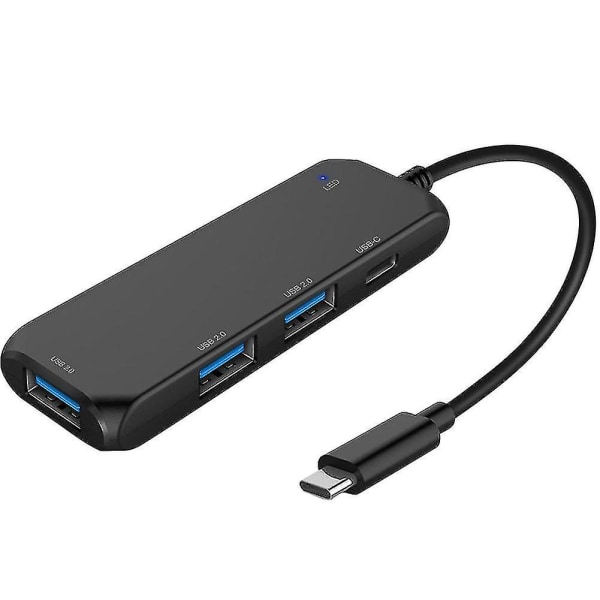 Bärbar USB-C 4K-hubb Typ-C till USB 2.0-adapter med 1 haneport 4 honportar