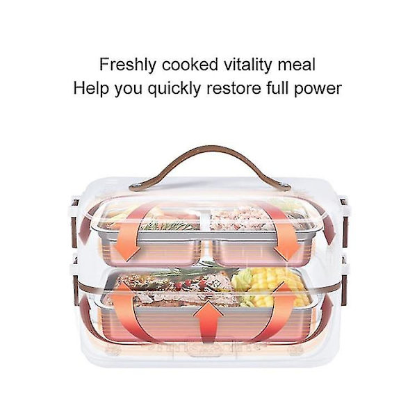 Multifunktionell mikrovågsugn med elektrisk lunchlåda med stickkontakt (FW) US Plug White Single Layer