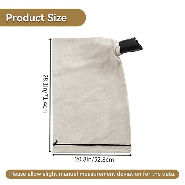 127-7040 Bladblåser-støvsugerpose Kompatibel med Toro 51574 51592 51593 51602 51609 51581 51558 51619 [Db] Creamy White