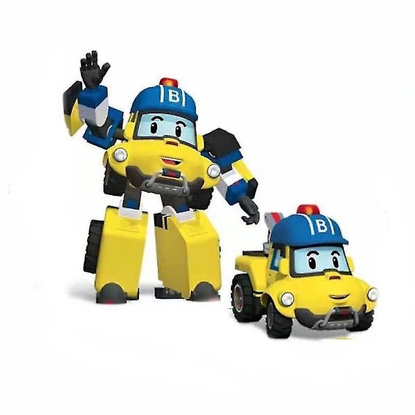 6stks/set 2023 Korea Speelgoed Polis Robocars Transformatie Robot Poli Roy Amber Anime Metal Action Figure Cartoon Toy Car Child Db 6