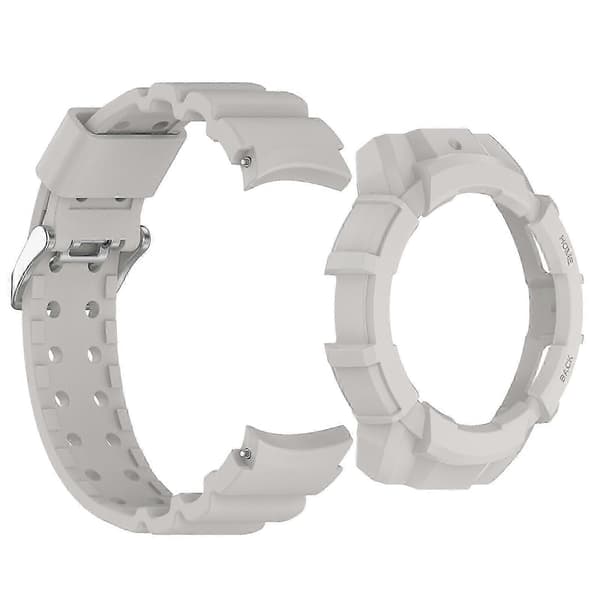 Silikonerem + Urkasse til Samsung Galaxy Watch 7 40mm [DB] Light Gray