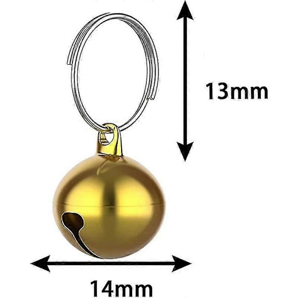 24 stk. bjelleanheng for hunde- eller kattehalsbånd, 14 mm metallkattebjelle, søte bjeller for hunder og katter, bjelleanheng db