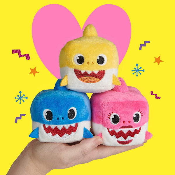Baby Shark Sångkub, sjungande Daddy Shark Plysch, gosedjur för småbarn [DB] blue