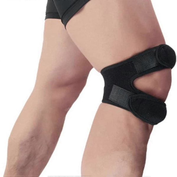 Knäsmärtlindring & Patellastabiliserande Stöd, Justerbart Patellastöd för Knä, Knäskydd för Meniskskada -GSL [Db] Black
