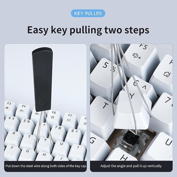 N62 Keycap puller Metal Universal Computer Keyboard Cap Remover Rengøringsværktøj til mekanisk tastatur Jikaix Red