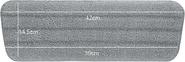 6 stk. moppepuder udskiftning, mikrofiber spraymoppepuder til spraymopper, 41,9 x 14 cm (grå [DB]