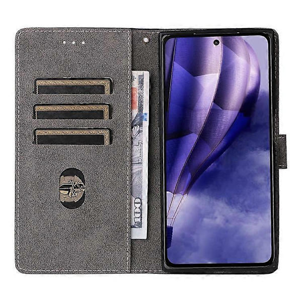 Kompatibelt för HMD Skyline Plånboksfodral RFID PU Läderfodral Ställ [DB] Black