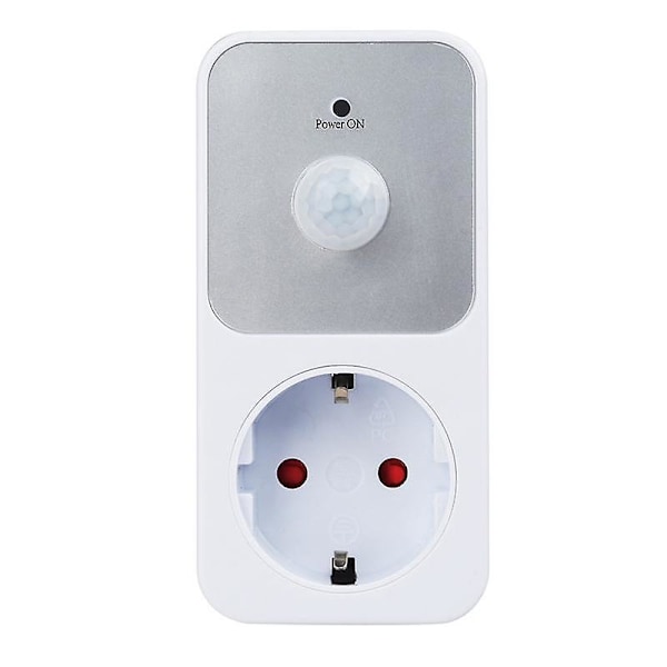PIR-sensor stikkontakt lampeholder 110-240V PIR infrarød deteksjon 120 graders vidvinkel automatisk indu [DB] As Shown