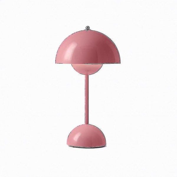 Nordic Uppladdningsbar Blomma Bordslampa Sängbordslampa Bordslampa Svamp Sovrum Bordsdekoration Nattbordslampa Nattlampor [DB] Pink