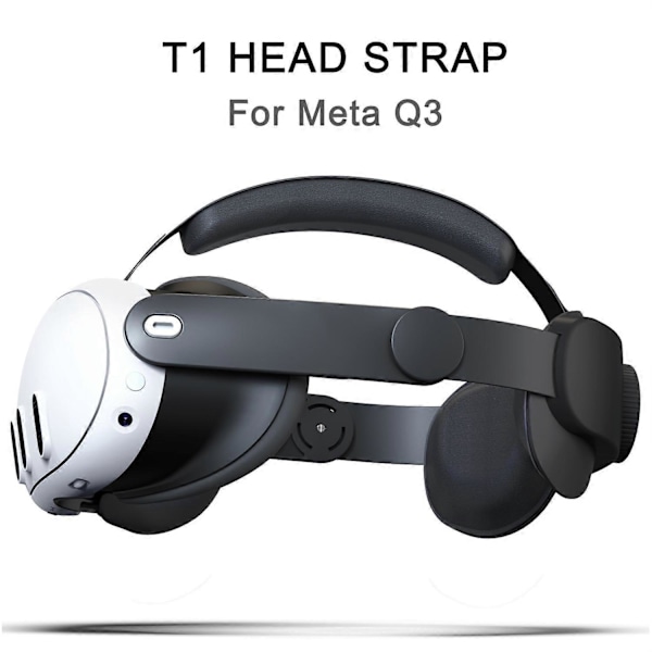Säädettävä Vaihtopääpanta Meta Quest 3 -päähän kiinnitettävään älykkääseen VR-lasisarjaan - [DB] Multicolor Black
