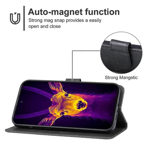 Lærtelefonveske for Ulefone Armor 25T Pro [DB] Black