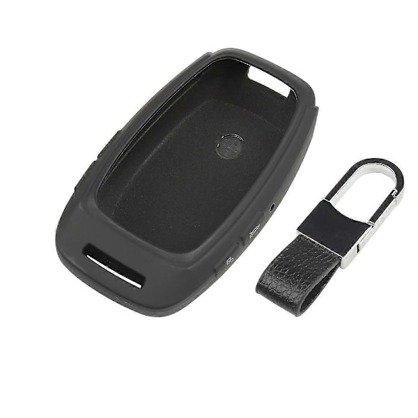 WhatsKey CF920 LCD Smart Fjärrkontroll Bilnyckel Skydd TUP Skal Fodral Skydd Med Kedja CF920 Nyckel för Skydd Anti Fallande Förlust [db] Black