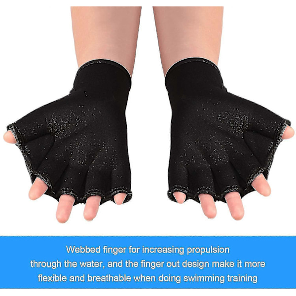 2-pack Simhandskar Vatten Simträning Handskar Neoprenhandskar Simhud Fitness Vattentäta Träningshandskar Simning Dykrem Handled db