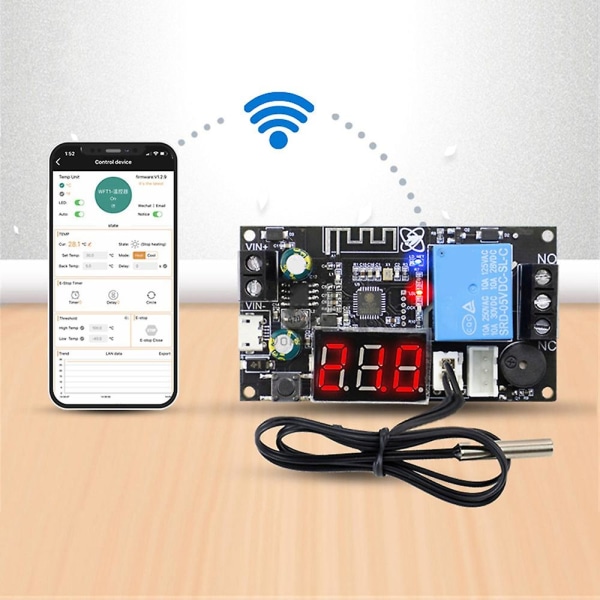 Xy-wftx fjärrstyrd wifi-termostat temperaturkontrollmodul Ntc 10k 0,5 m reläbrytare temperaturkon.
