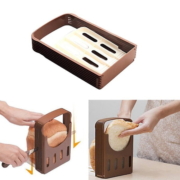 Foldbar Brødskiver til Brød, Toastskærer, Skæreguide, Køkkenredskab
