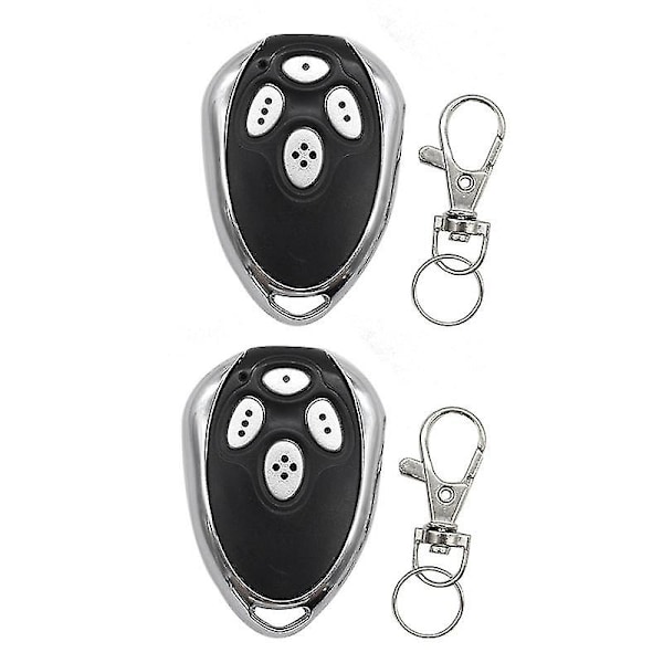 2 st Garageport Fjärrkontroll För Alutech At-4 Ar-1-500 An-motors At-4 Asg1000 At4 At 433mhz Rull DB Black  silver