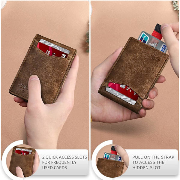 Slim plånböcker för män Rfid Money Clip Wallet Herr Front Pocket Minimalist Wallet