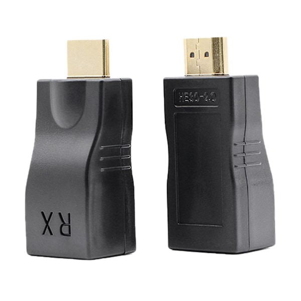 DB Hdmi Förlängare Hdmi Till Rj45 Över Cat 5e/6 Nätverk Lan Ethernet Adapter 4k 1080p Ny Black