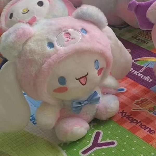 Kawaii Sanrio Plyschdjur Stoppade Dockor Kreativa Söta Kuromi Melody Cinnamoroll Stoppade Leksaker För Barn Flickor Present Dekoration [DB] C