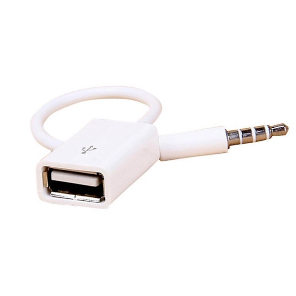 AUX til USB 5mm Han AUX Lyd Jack Stik til USB 2.0 Hun Kabel Konverter Kablerdb USB female to 3.5mm male