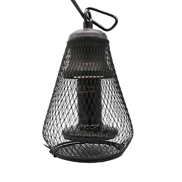 150W Varmelampe for Kjæledyr, Keramisk Lampe for Reptiler, Katter, Hunder og Fugler, Bur, Anti-forbrenningsskjerm {db} A