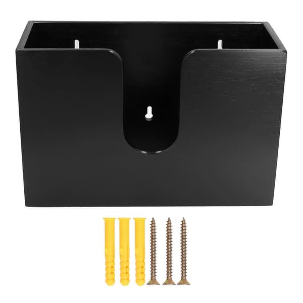 Bambus Papirhåndkledispenser 29x19x11.5cm Svart Veggmontering [DB]