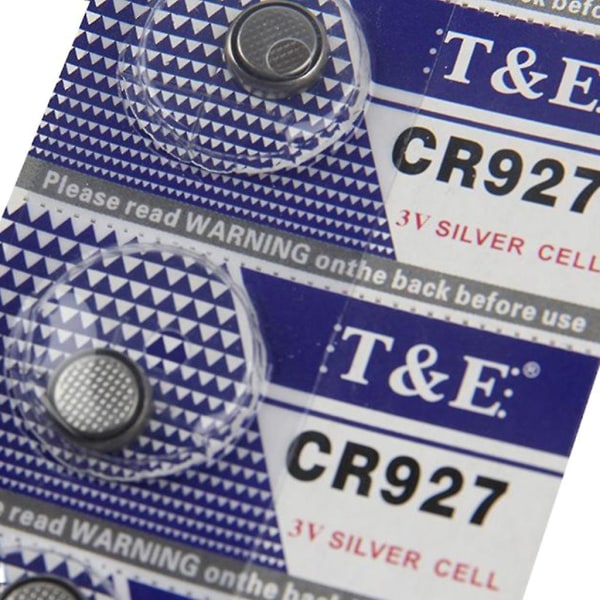 5 stk/10 stk Cr927 knappcellebatterier 3v litiumbatterier Cr 927 for klokker kalkulatorer og fjernkontroll bilnøkler [DB] 5 pieces