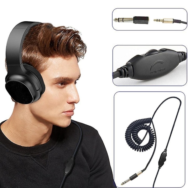 Metal Detector Headset -kuulokkeet -6250 -6350 Tx-850 -4030 -6350 -5090 -830 Kuulokkeet Hao {DB Black