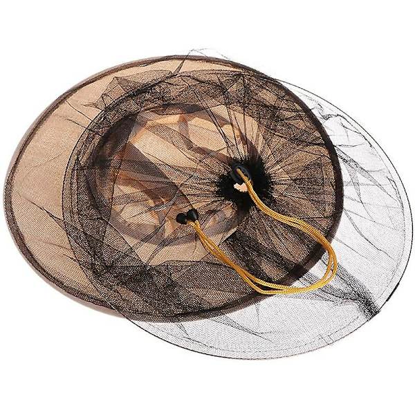 Insektnet Biavl Hat Med Slør Mod Myg Insekter Myg Hoved Net Hat Anti Myg Bi Insekt Biavl Mesh Hat Biavl Cowboy Hat,
