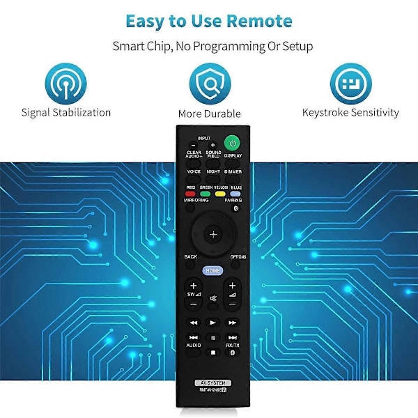 -AH240E Fjernbetjening til Soundbar SA-NT5 SA-WCT790 SA-CT790 HT-XT2 HT-CT790 HT-NT5 RMTAH2 [DB] Black