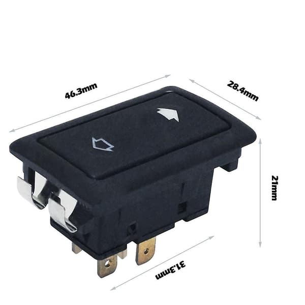 Universal 6pin 12-24v Bil Elektrisk Vindusbryter Knapp Auto Power Controller (FW) Black