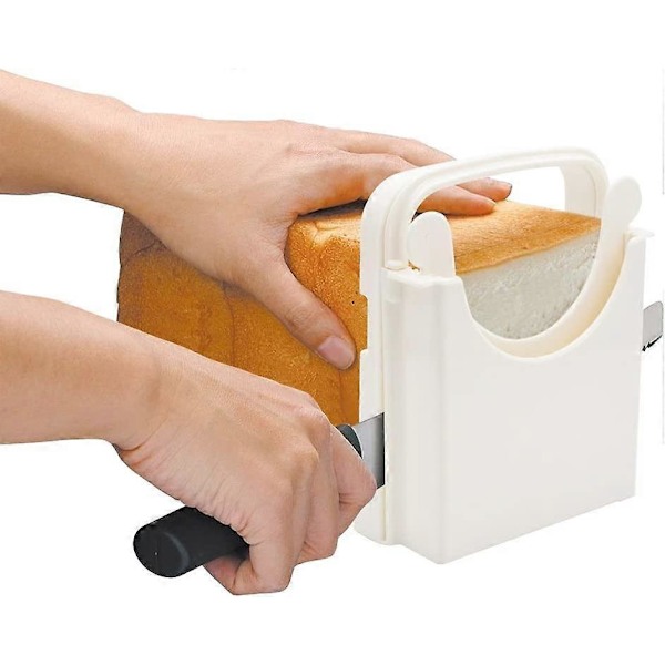 Brödskärare, Brödskärare för hembakat bröd, Justerbar smörgåsmaskin Limpskärare Maskin Hopfällbar rotskärare Handhållen brödskärare med [db]