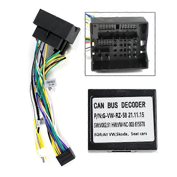 For Seat Ibiza 2017 2018 2019 2020 Bilradio Dashbord Panel Ramme Strømledning CANBUS Bil Video Kabel Ledninger [db] Cable Canbus