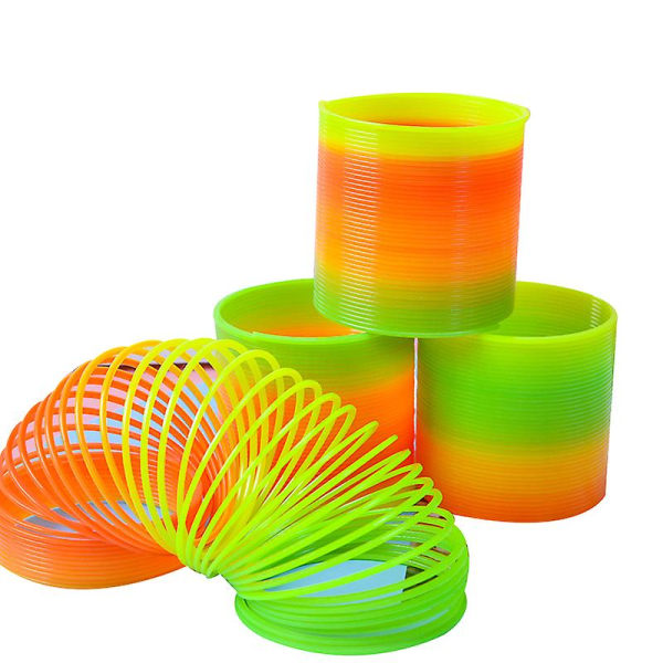 3 stk Rainbow Coil Spring Slinky Toy Giant Classic Novelty Plastic Magic Spring Toy Db