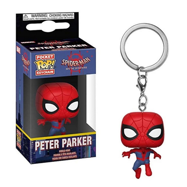 Peter Parker Spiderman nyckelring Anime Pop nyckelring hänge