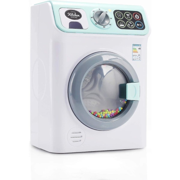 Infunbe Jeeves Jr. Vaskemaskinelegetøj, med realistiske lyde og funktioner, pædagogisk foregive legetøj til småbørn,12,5x18x24,5 Cm Db