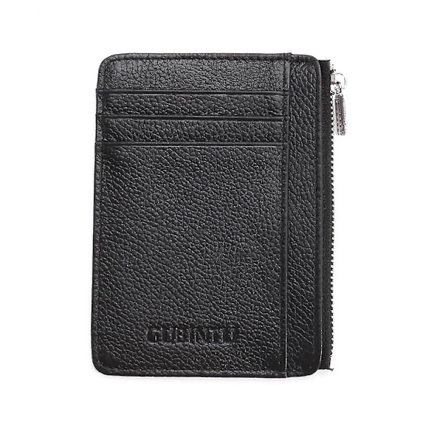 GUBINTU 417 RFID Beskyttet Ægte Læder Tegnebog Kreditkort Penge ID Lommeholder Db Black Style A