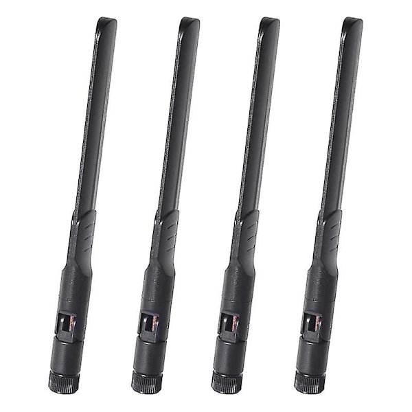 4 kpl kaksoiskaistakaista WiFi-antenni 2.4GHz 5GHz 5.8GHz 8DBi MIMO RP-SMA urosantenni WiFi-reititinille langattomaan {DB} Black