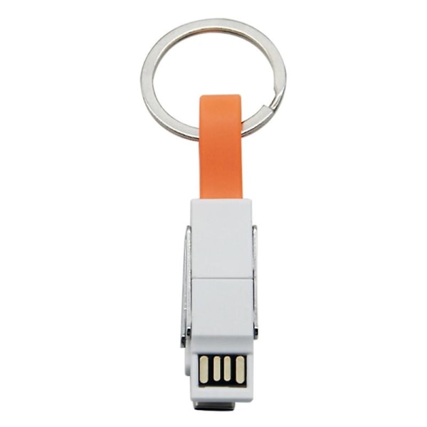4 i 1 magnetisk mikro USB dubbel typ c laddningsdatakabel för Iphone Android Jikaix Orange