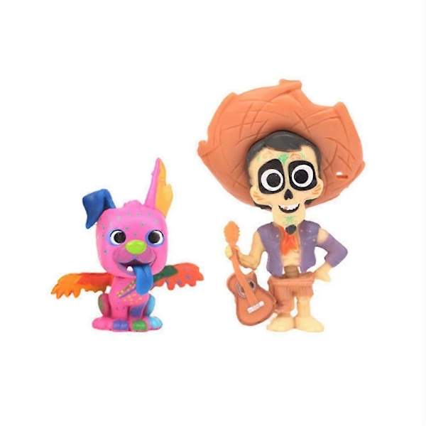 Heminredning Halloween Party Rekvisita Coco Figurer Samlarföremål Leksaker Födelsedagstårta Topper Tillbehör Presenter 8 st/set BD