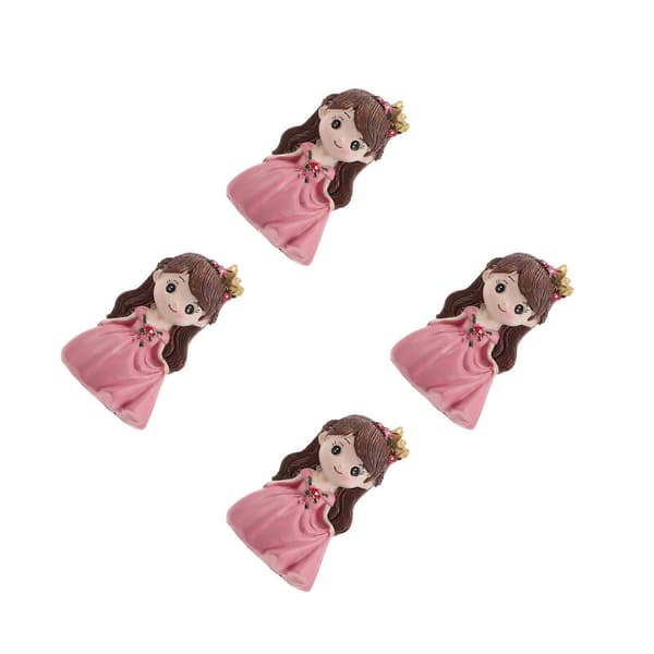 Fødselsdagskagepynt til piger 4 stk. Mini prinsessefigurkollektion[DB]