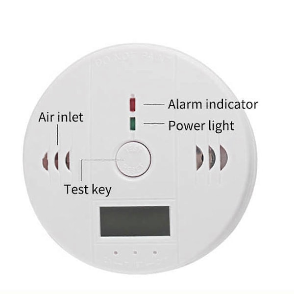 2-pack Rökdetektor och Kolmonoxiddetektor Alarm med LCD-display A [DB]
